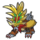 Recent gevangen Pokémon Gouging Fire