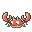 Recent gevangen Pokémon Krabby